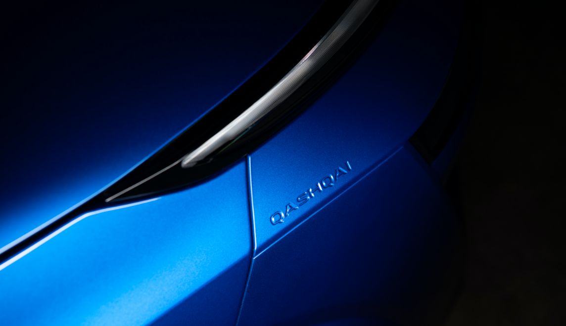 Nissan Qashqai rear light and model detail in a manufacturer studio